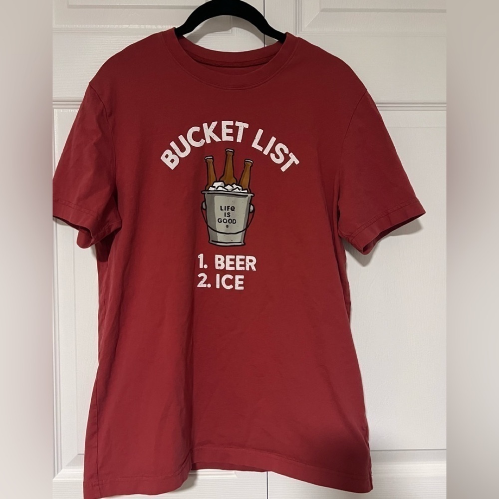 Men's Life is Good Bucket List Casual Tee Shirt